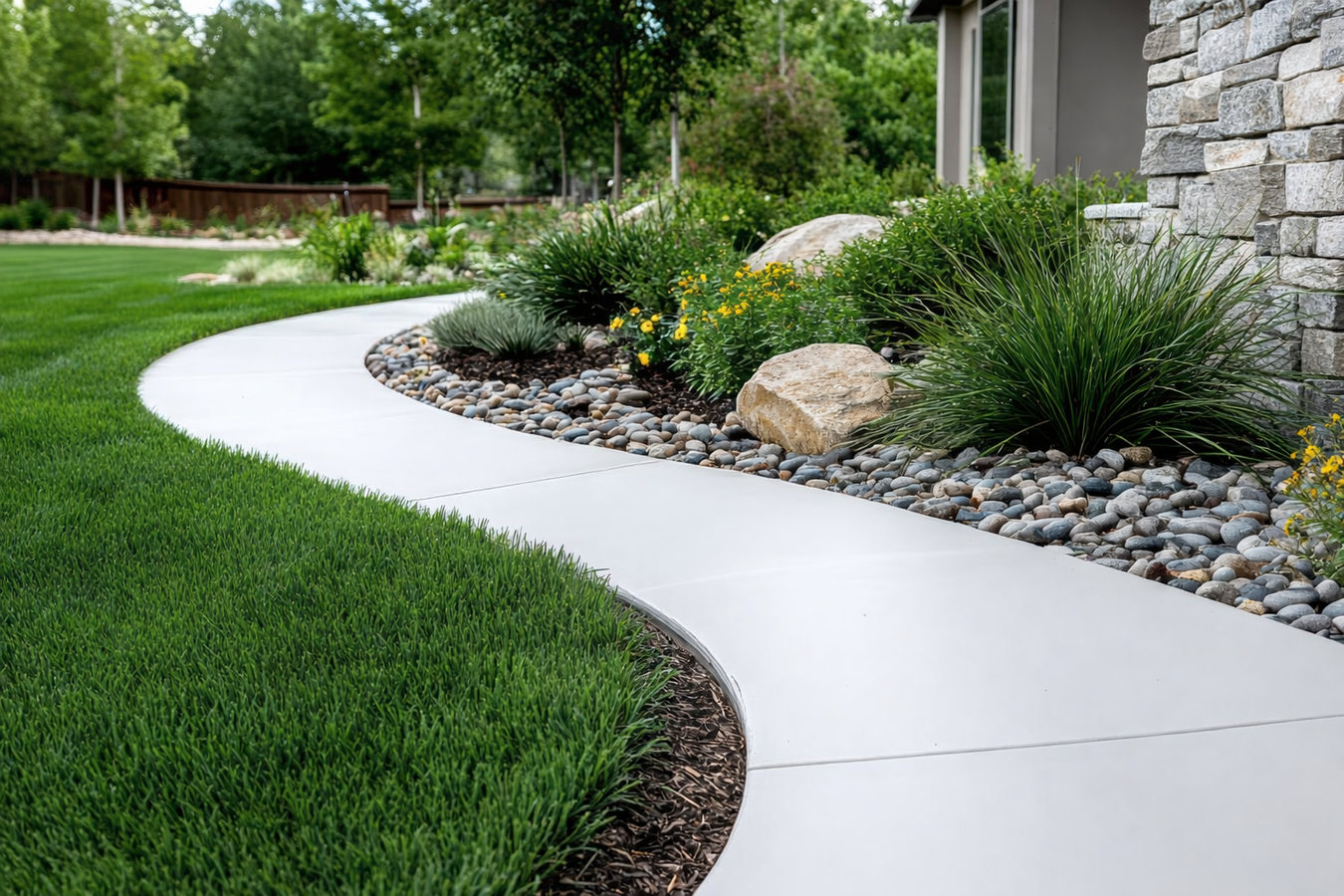 Concrete sidewalk building in Youngsville, LA
